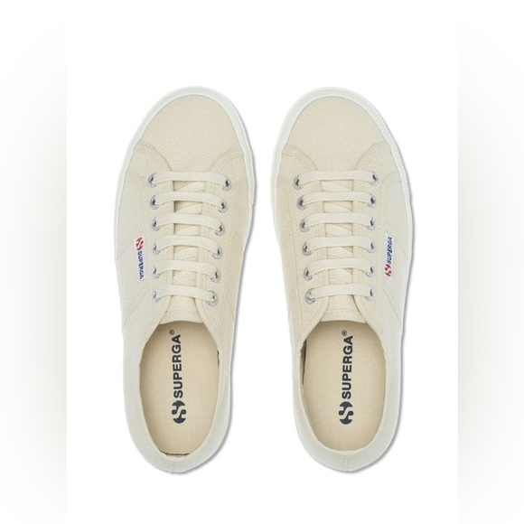 Superga Cream/Beige Platform Shoes - size (41 EU) (9.5 US) - Picture 2 of 11